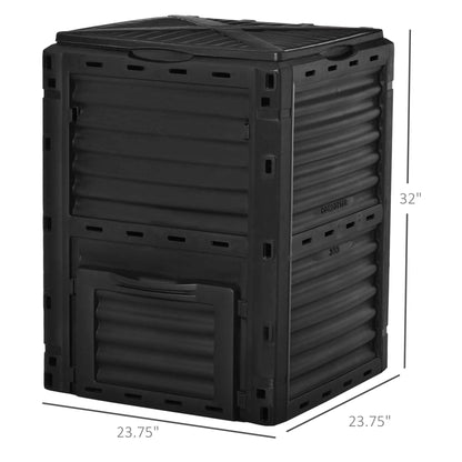 Large Outdoor Compost Bin, 80 Gallon, Easy Assembly, Black Outdoor Compost Bin at Gallery Canada