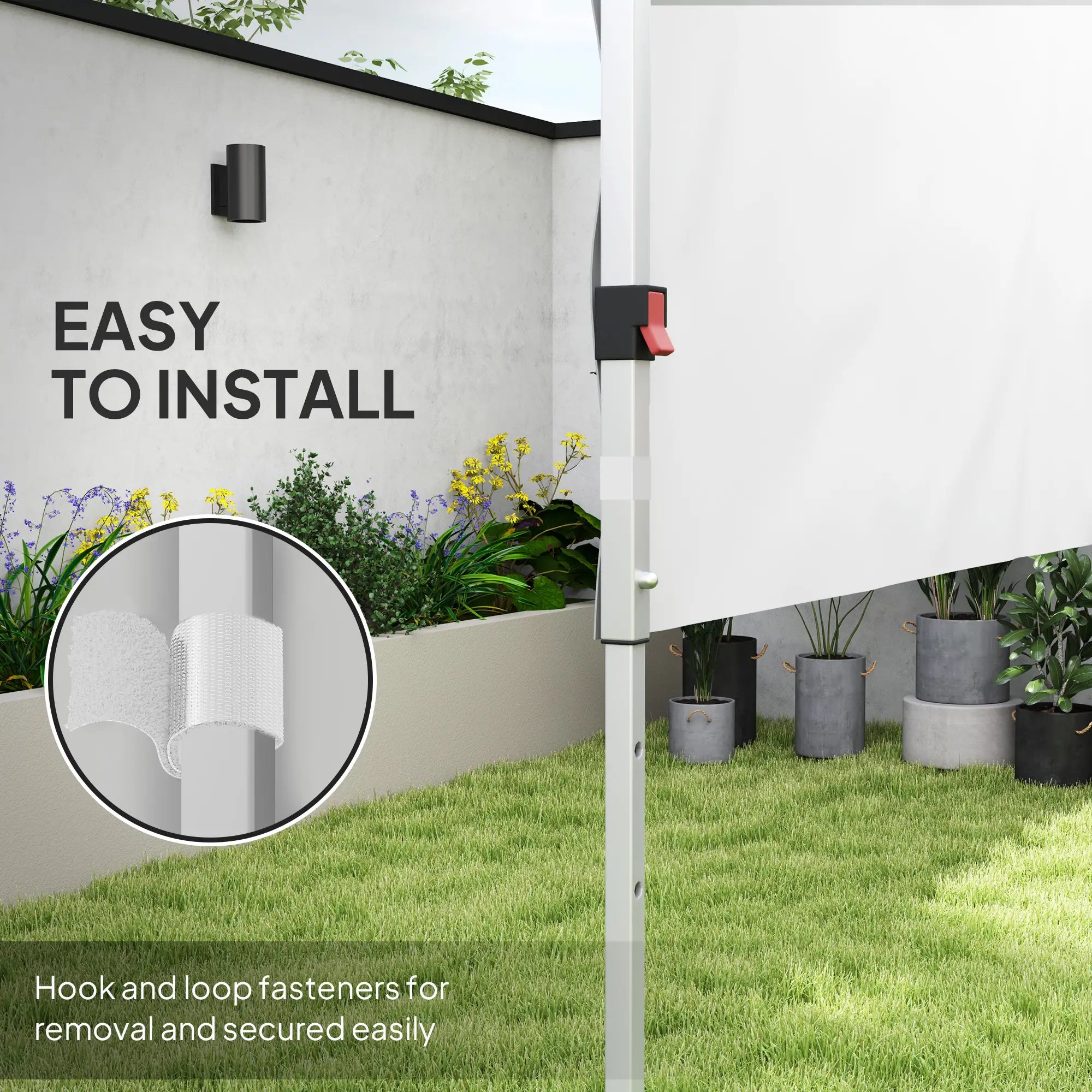 Canopy Sidewalls, 10' x 10' or 10' x 20', 2 PCS, White Gazebo Sidewalls at Gallery Canada