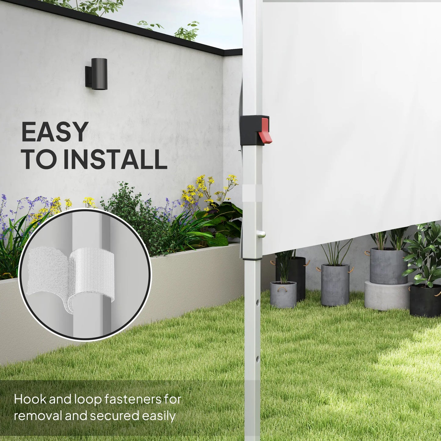 Canopy Sidewalls, 10' x 10' or 10' x 20', 2 PCS, White Gazebo Sidewalls at Gallery Canada