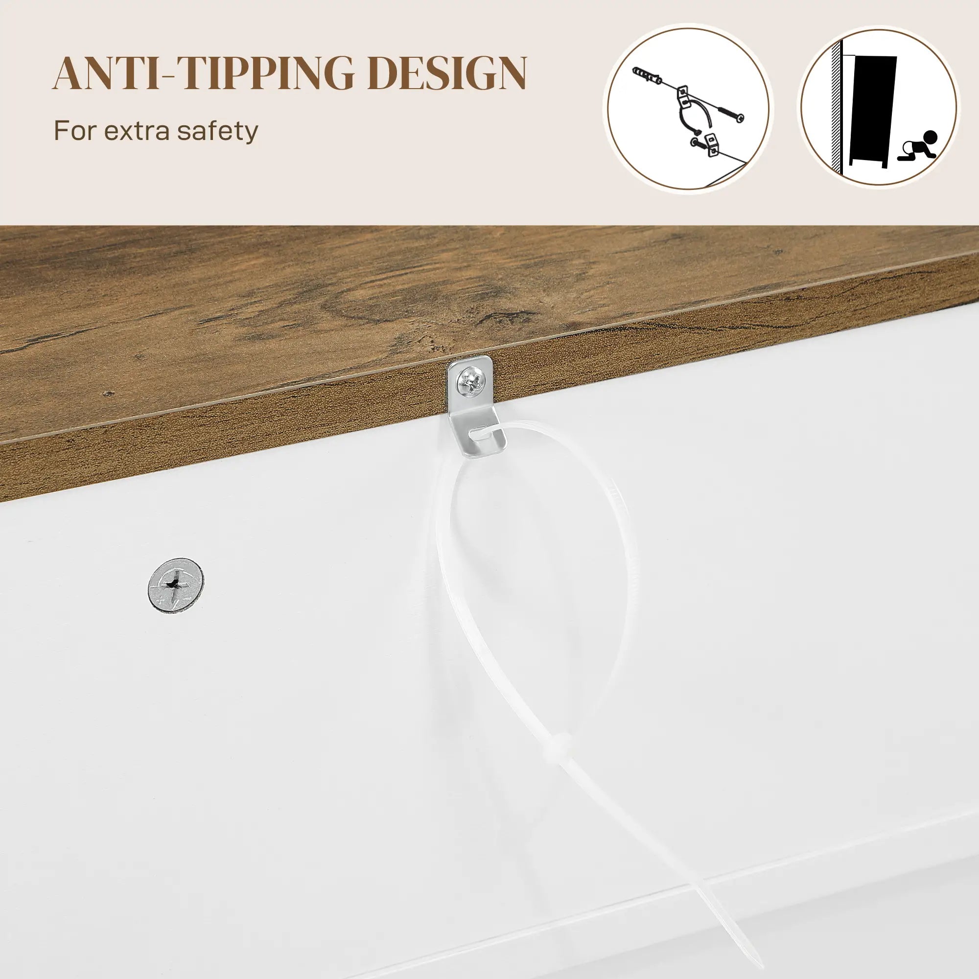 Sideboard, Buffet Cabinet with 4 Barn Doors, 3 Drawers, White Storage Cabinets at Gallery Canada