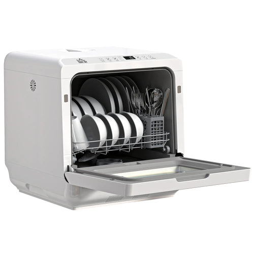 Portable Counter Dishwasher, 4 Place Settings, 5 Programs, Air-Dry