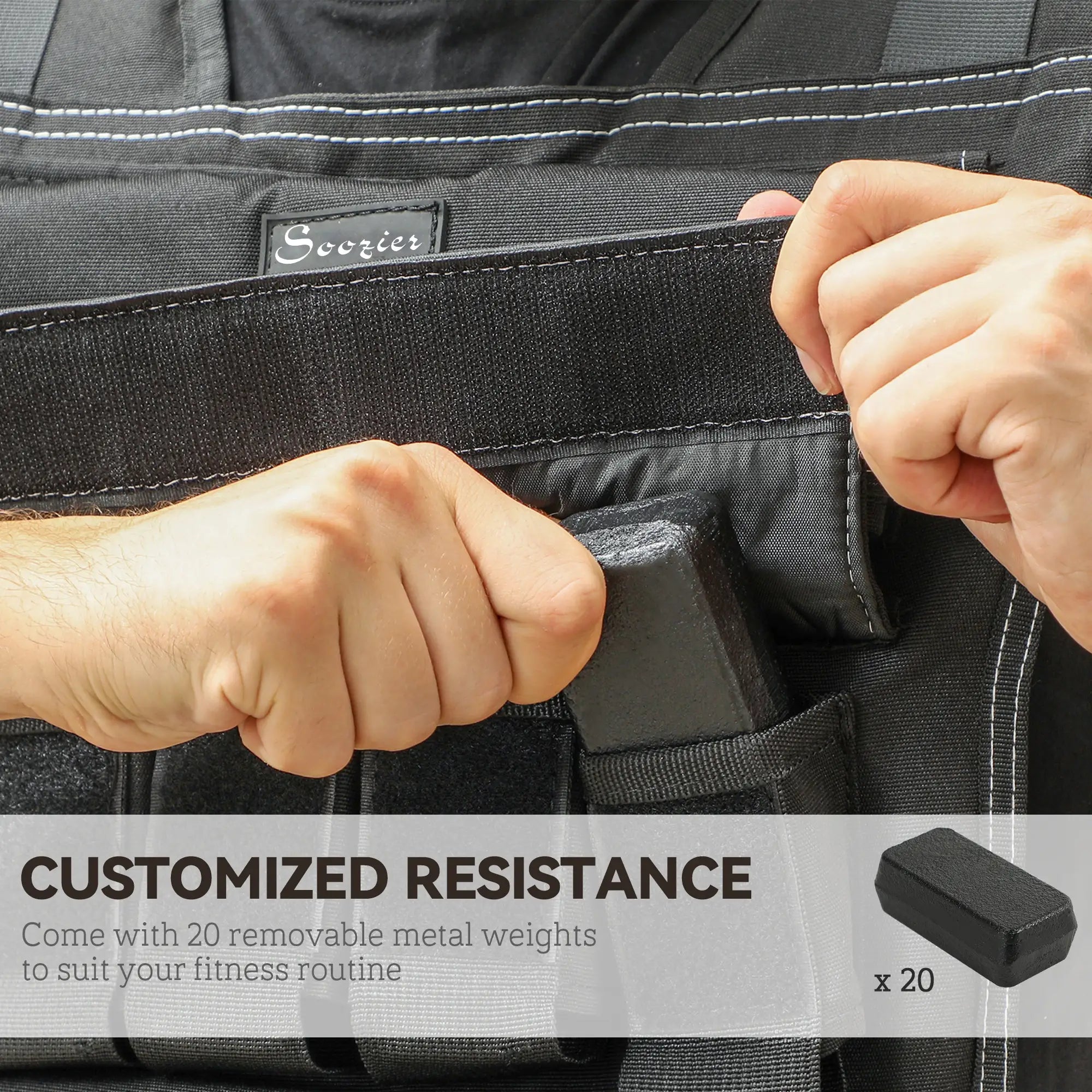 44 LBS Adjustable Weighted Vest, Snug Fit for Running Strength Training Strength Training Equipment at Gallery Canada