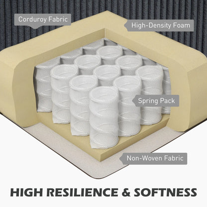 L Shaped Couch with Chaise Lounge, Spring Cushion, Grey Sofas & Reclining Chairs at Gallery Canada