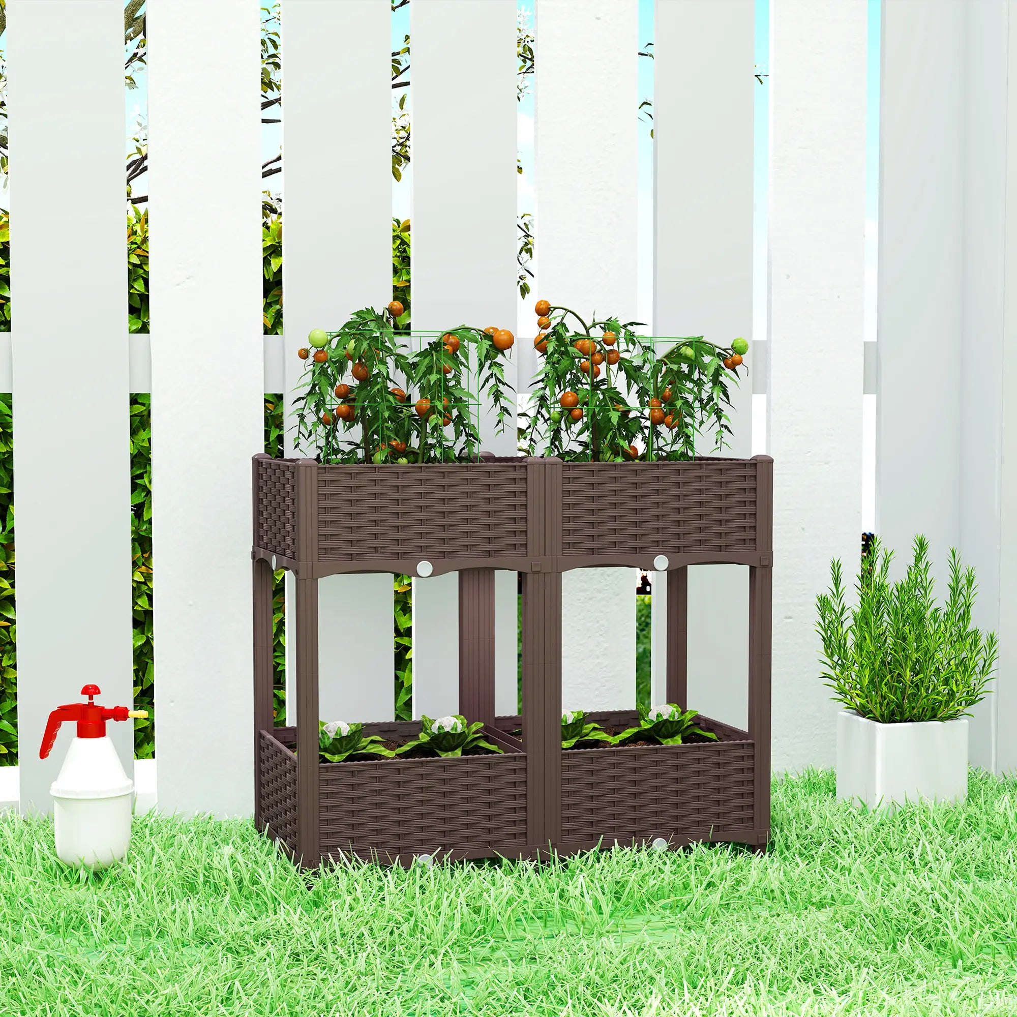Plastic Raised Garden Bed With Legs, Self Watering Planter Boxes Elevated Garden Beds at Gallery Canada