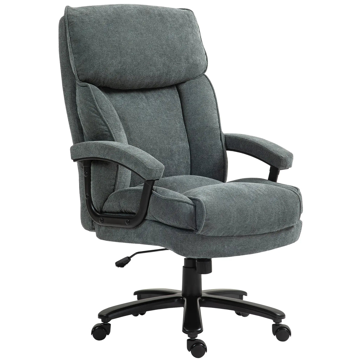 Grande chaise de bureau exécutive haute, capacité 450 livres, grise