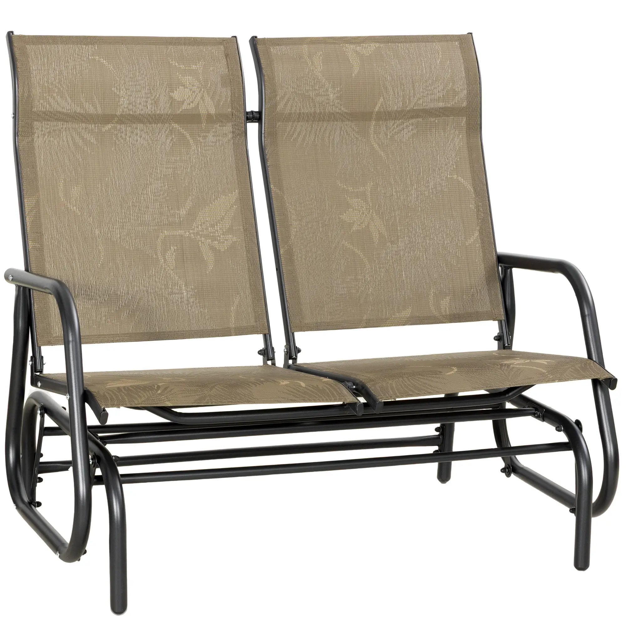 Outdoor Glider Bench, 2 Person, Brown Outdoor Gliders at Gallery Canada