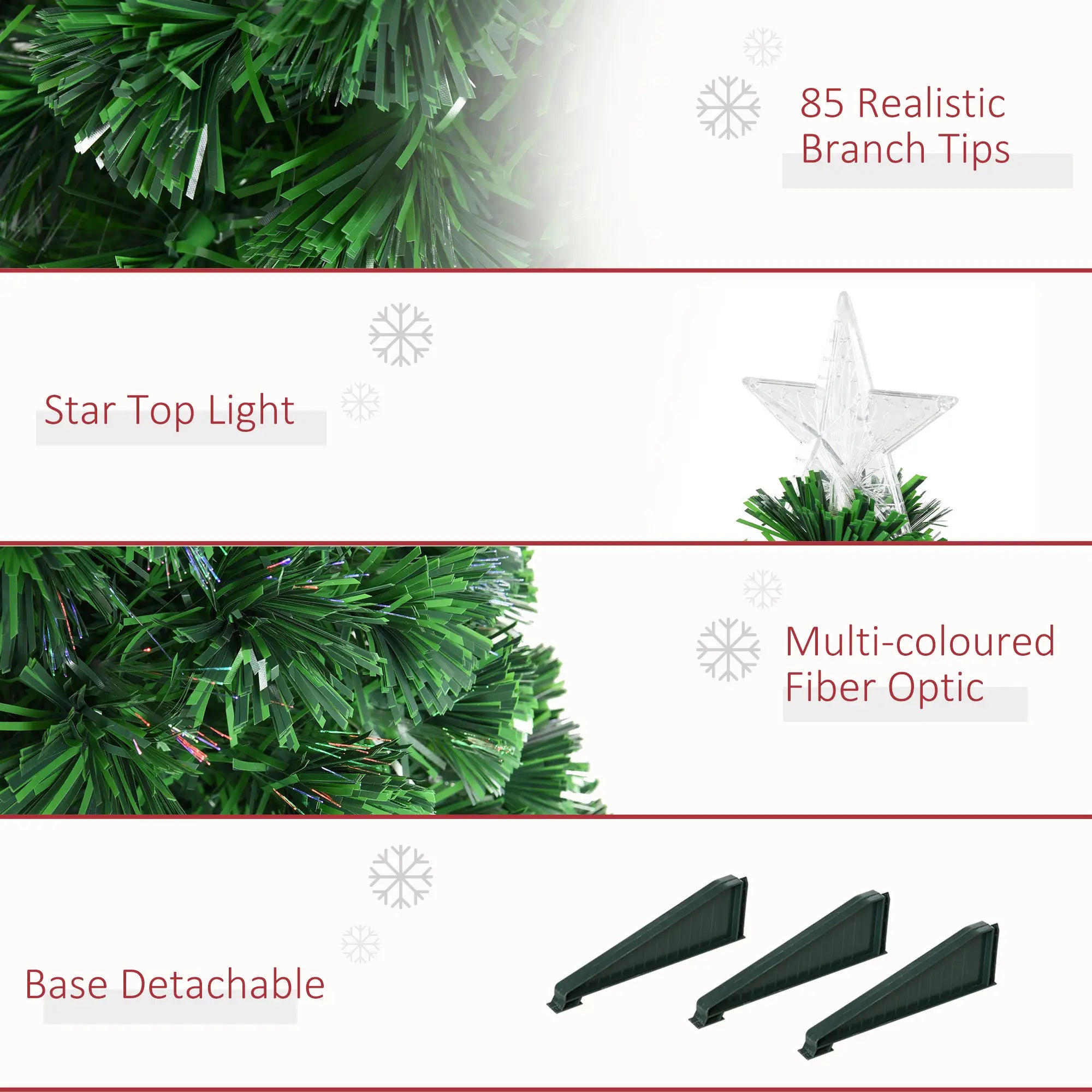 2.5FT Prelit Artificial Christmas Tree, Fiber Optics, Green Artificial Christmas Trees at Gallery Canada