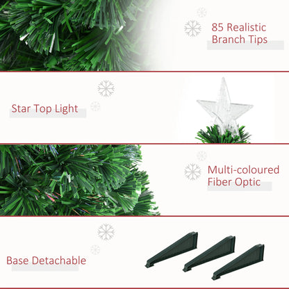 2.5FT Prelit Artificial Christmas Tree, Fiber Optics, Green Artificial Christmas Trees at Gallery Canada