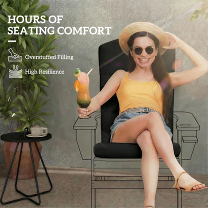 Patio Chair Cushion For Adirondack Chairs, Black Patio Chair Cushions at Gallery Canada