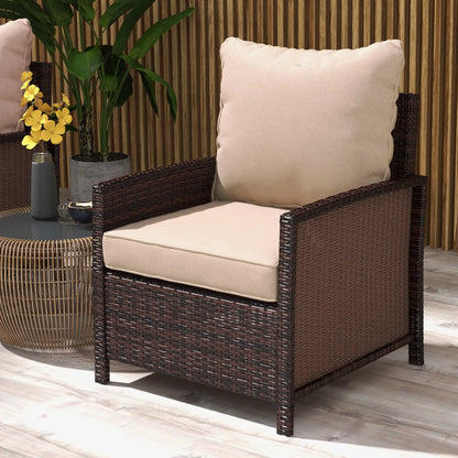 4-Piece Seat Cushion Pillows, Patio Chair Cushions Set, Beige Patio Chair Cushions at Gallery Canada