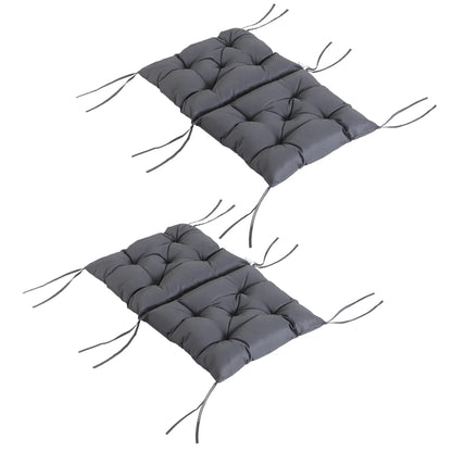 Patio Chair Cushions, Set of 2, 39" x 20" x 3", Dark Grey Patio Chair Cushions at Gallery Canada