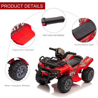 6V Kids ATV Quad, 4 Wheeler Electric Ride On Car, 18-36 Months, Red Electric Toy Cars at Gallery Canada