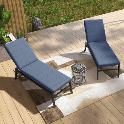 2-Piece Patio Chair Cushion Set, Indoor Outdoor, Blue Patio Chair Cushions at Gallery Canada
