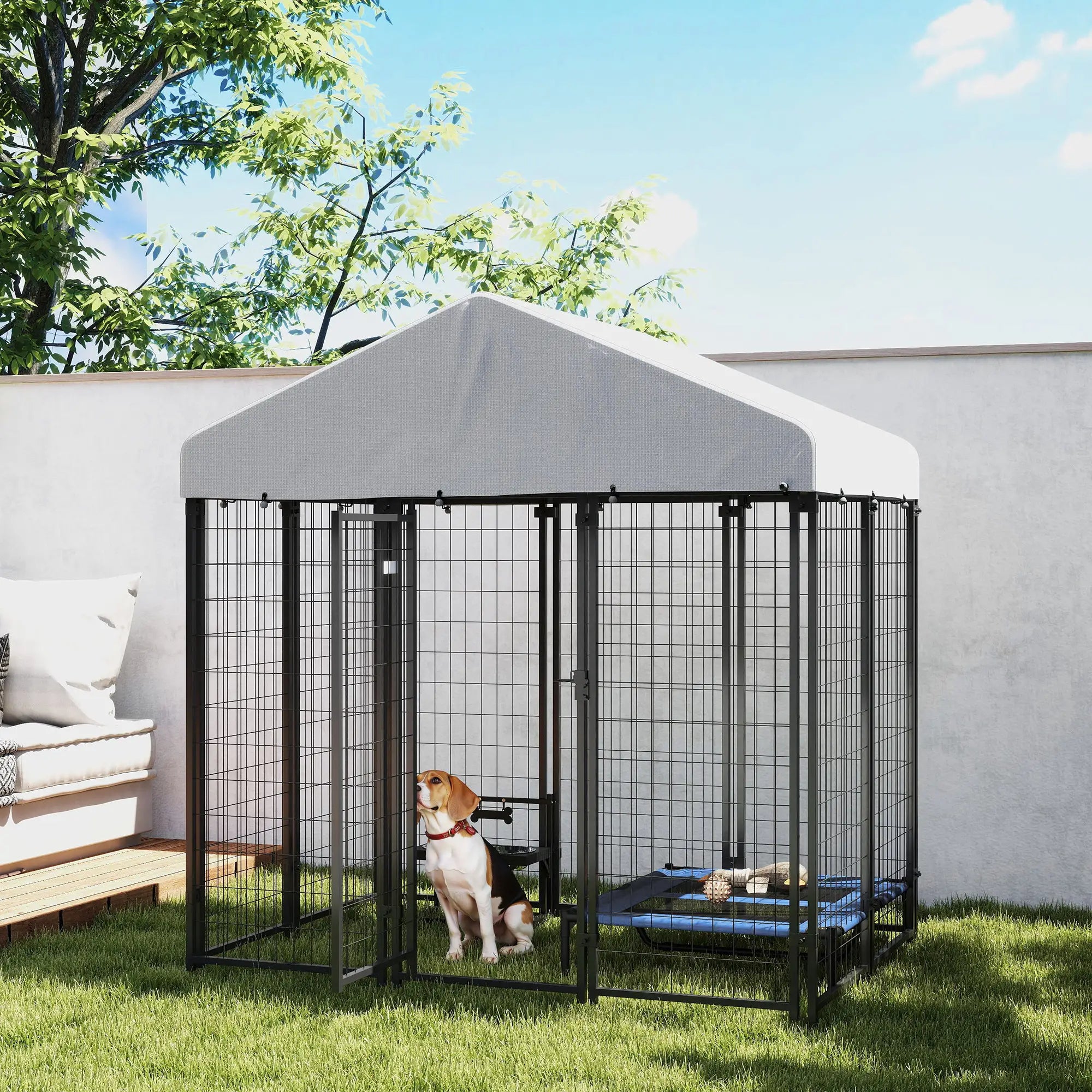 Outdoor Dog Kennel, Waterproof UV-Resistant Cover, 6 x 4 x 6 ft Houses, Kennels & Pens at Gallery Canada