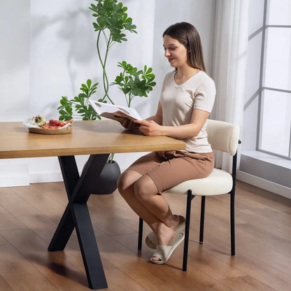 4 Kitchen Chairs, Modern Dining, Corduroy Upholstery, Steel Legs, Beige Dining Chairs at Gallery Canada