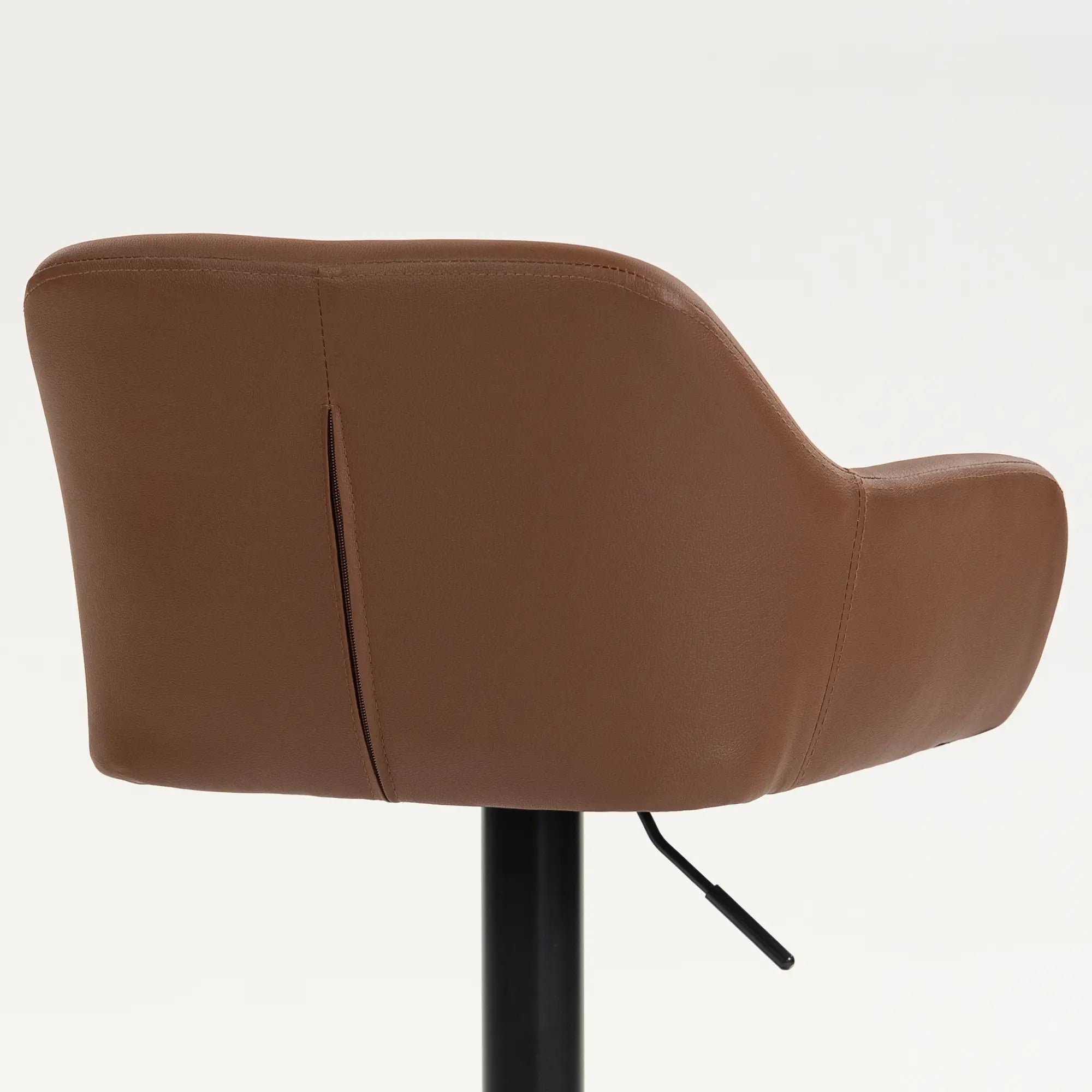 PU Leather Adjustable Swivel Bar Stools Set of 2, Brown Bar Stools at Gallery Canada