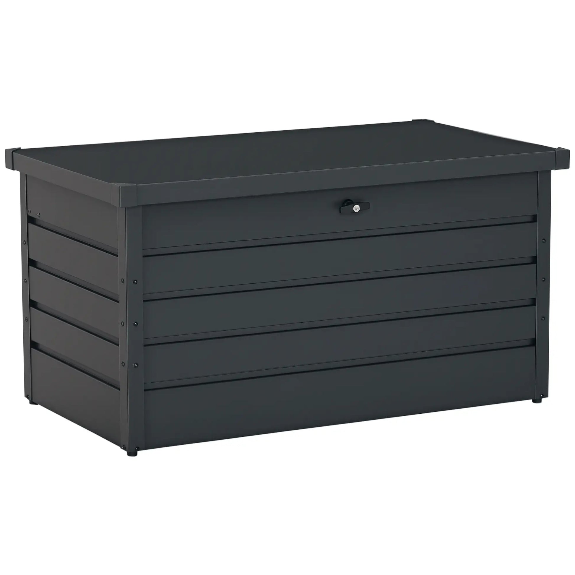 Large Deck Box, Outdoor Storage with Lock, Grey Patio Storage Boxes Grey at Gallery Canada
