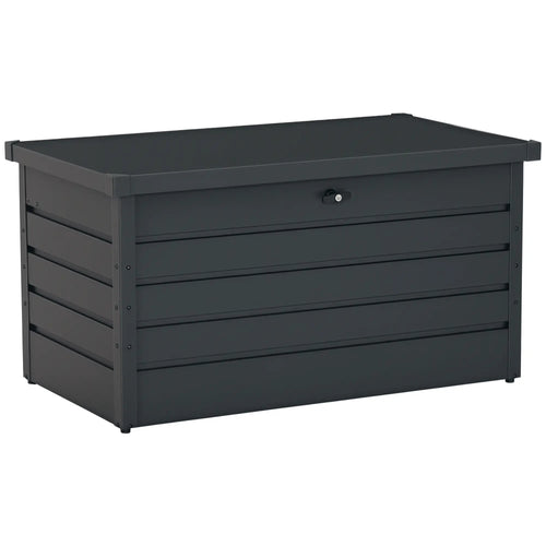 Large Deck Box, Outdoor Storage with Lock, Grey