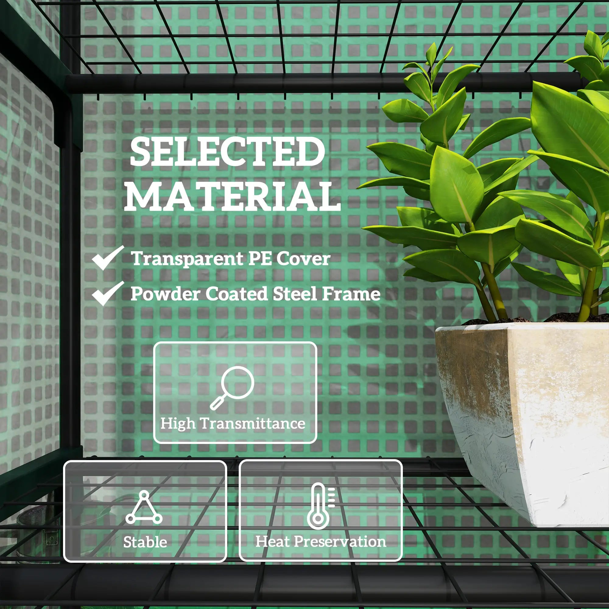 5 Tier Mini Greenhouse, Portable, Transparent, 27.25