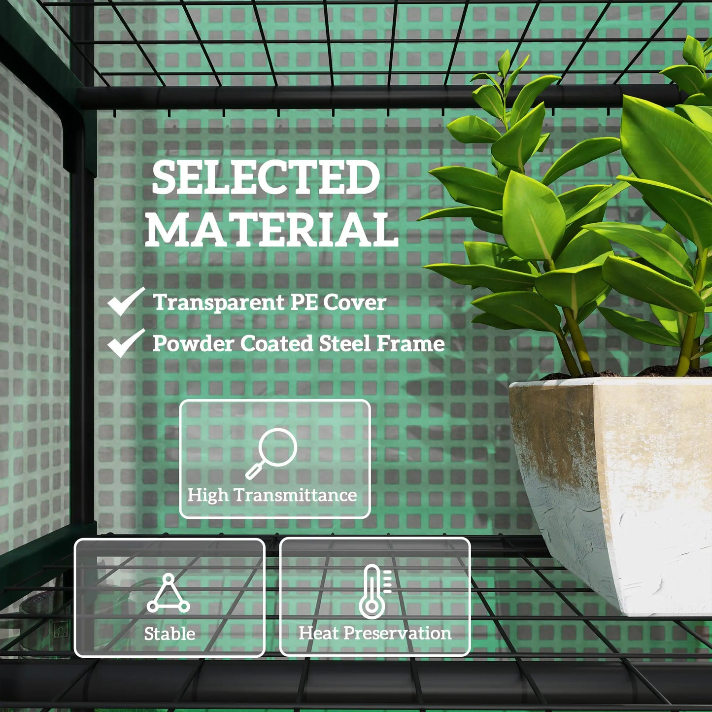 5 Tier Mini Greenhouse, Portable, Transparent, 27.25" x 19.25" x 76", Green Greenhouses at Gallery Canada