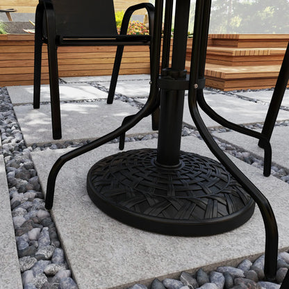 Concrete Umbrella Base, 26 lbs, Φ18.7" x 12.6" H, Black Umbrella Bases at Gallery Canada