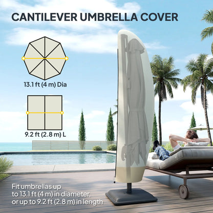 87-Inch Patio Umbrella Cover, 10ft to 13ft, Coffee and Beige Umbrella Covers at Gallery Canada