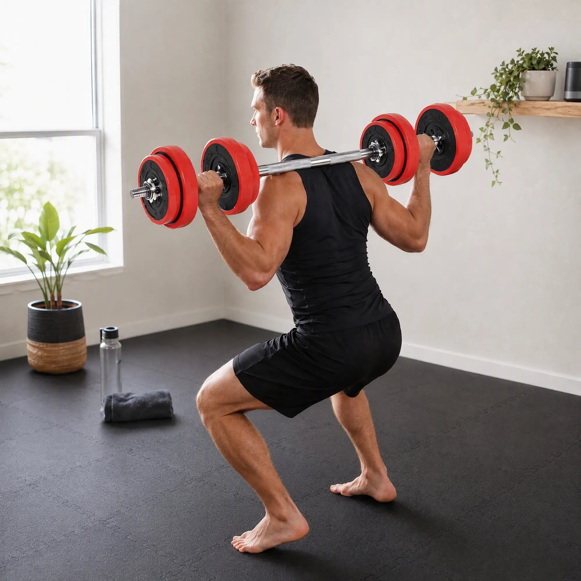 44lbs 2-In-1 Dumbbell, Barbell Adjustable Set, Strength Exercise Dumbbells & Barbells at Gallery Canada