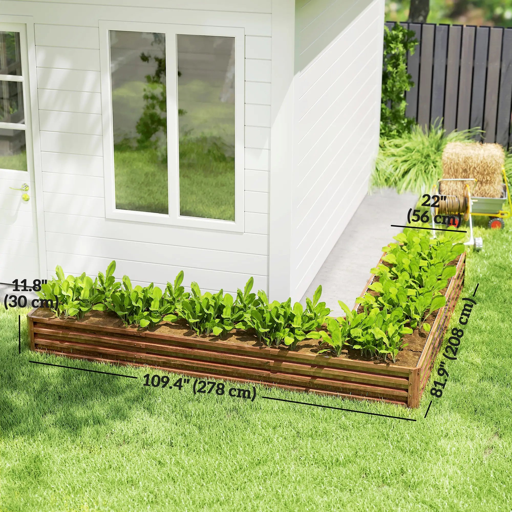 L-Shaped Raised Garden Bed, 82
