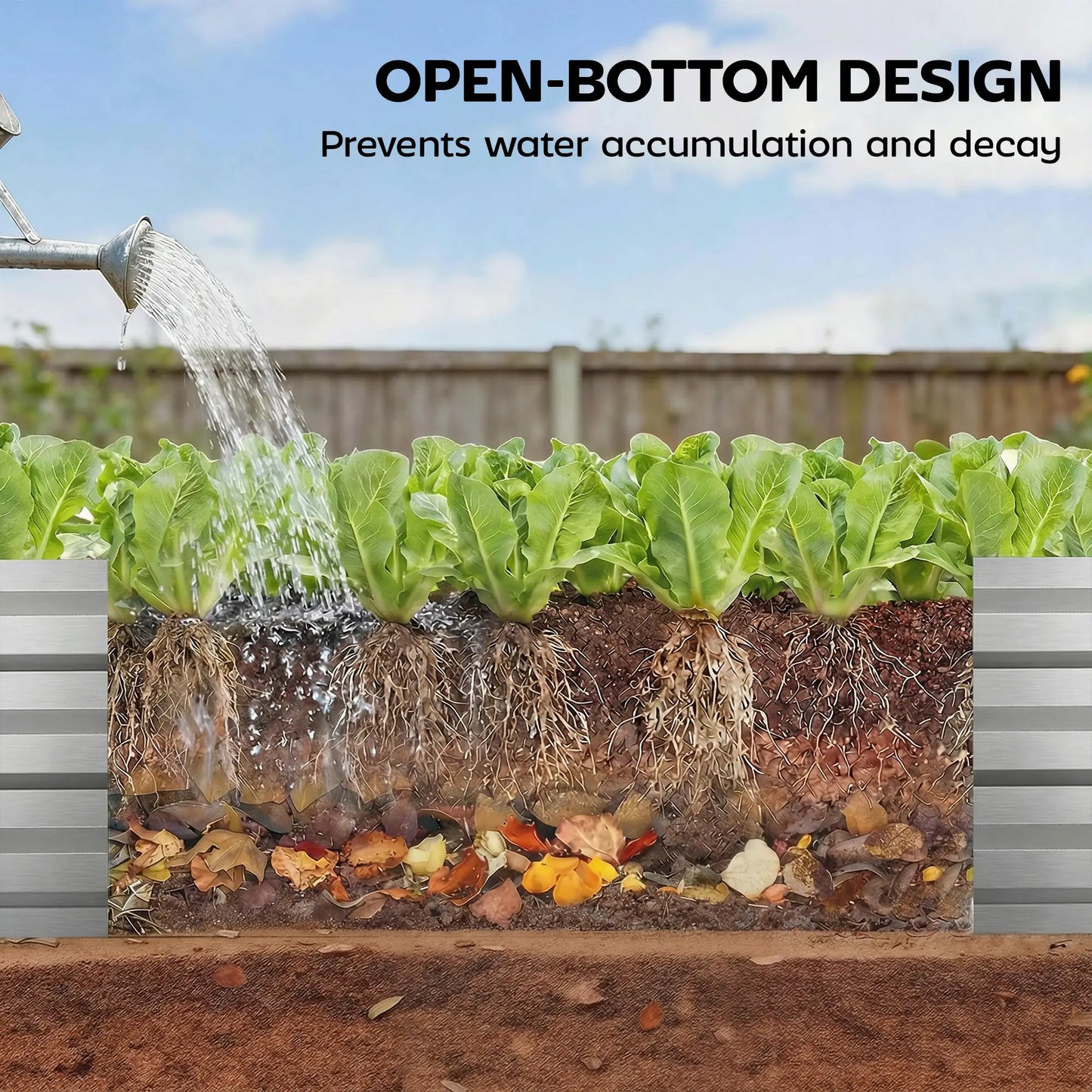 8'x2'x1' Galvanized Raised Bed, Elevated Planter Box, Silver Galvanized Planter Boxes at Gallery Canada