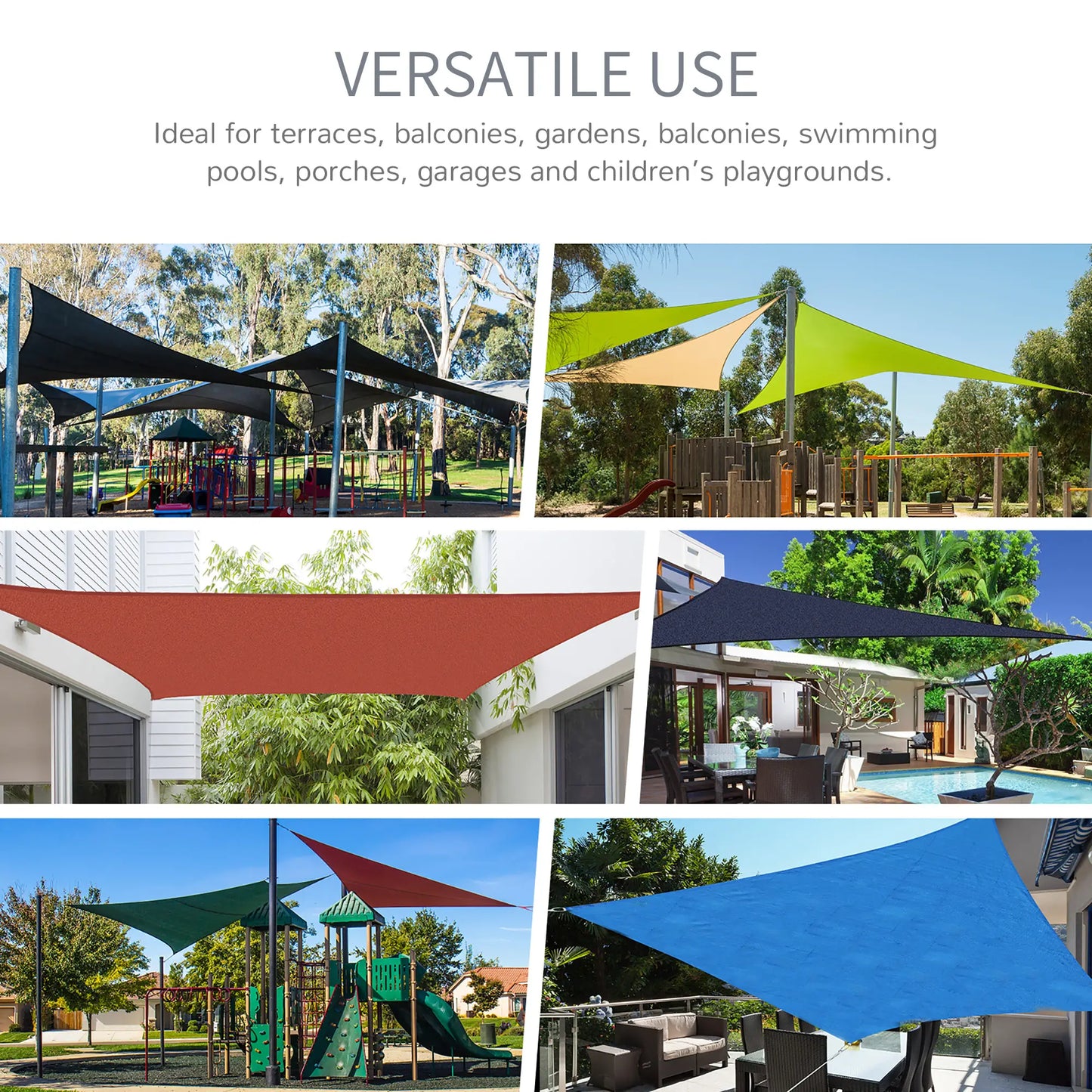 Triangle 10' Canopy Sun Sail, UV Protector, Outdoor Patio Cover, Grey Shade Sails at Gallery Canada