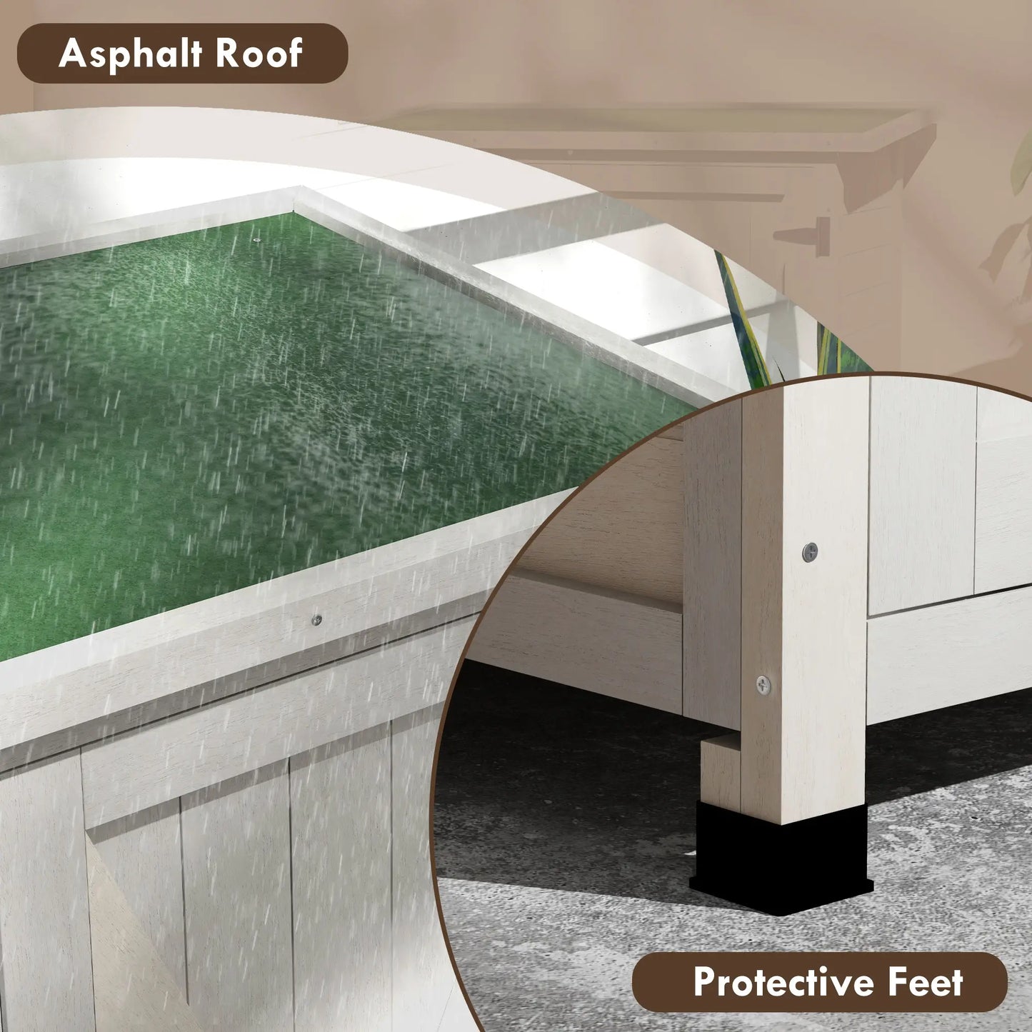 Wooden Garden Storage Shed, Fir Tool Cabinet, Asphalt Roof, Double Door Sheds at Gallery Canada