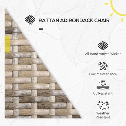 PE Rattan Adirondack Chair With Cushions, Mixed Grey Patio Chairs at Gallery Canada