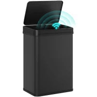10.6 Gal (40 L) Poubelle Automatique, Couvercle à Fermeture Douce, Noir