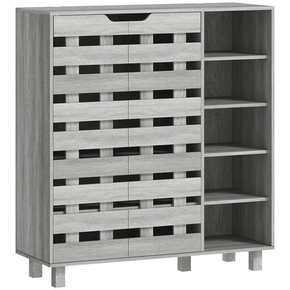 21 Pair Shoe Cabinet, 5-Tier Double Door, Light Grey Shoe Storage Cabinets & Racks at Gallery Canada
