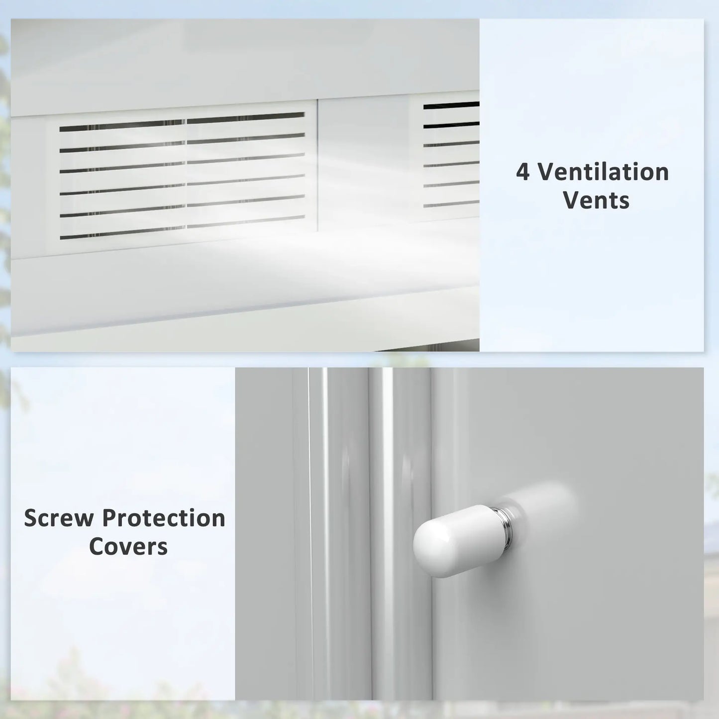 7' x 4' x 6' Garden Storage Shed, Metal Tool House, Silver Sheds at Gallery Canada