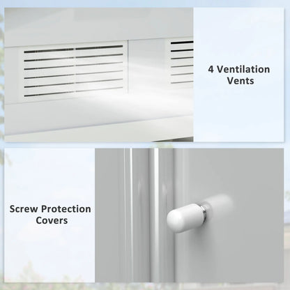 7' x 4' x 6' Garden Storage Shed, Metal Tool House, Silver Sheds at Gallery Canada