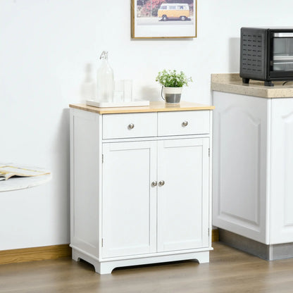 Sideboard Buffet Cabinet, 27" Kitchen Storage, Adjustable Shelf, White Storage Cabinets at Gallery Canada