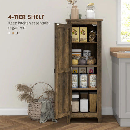 48" Farmhouse Kitchen Pantry Cabinet, Adjustable Shelves, Brown Kitchen Pantry Cabinets at Gallery Canada