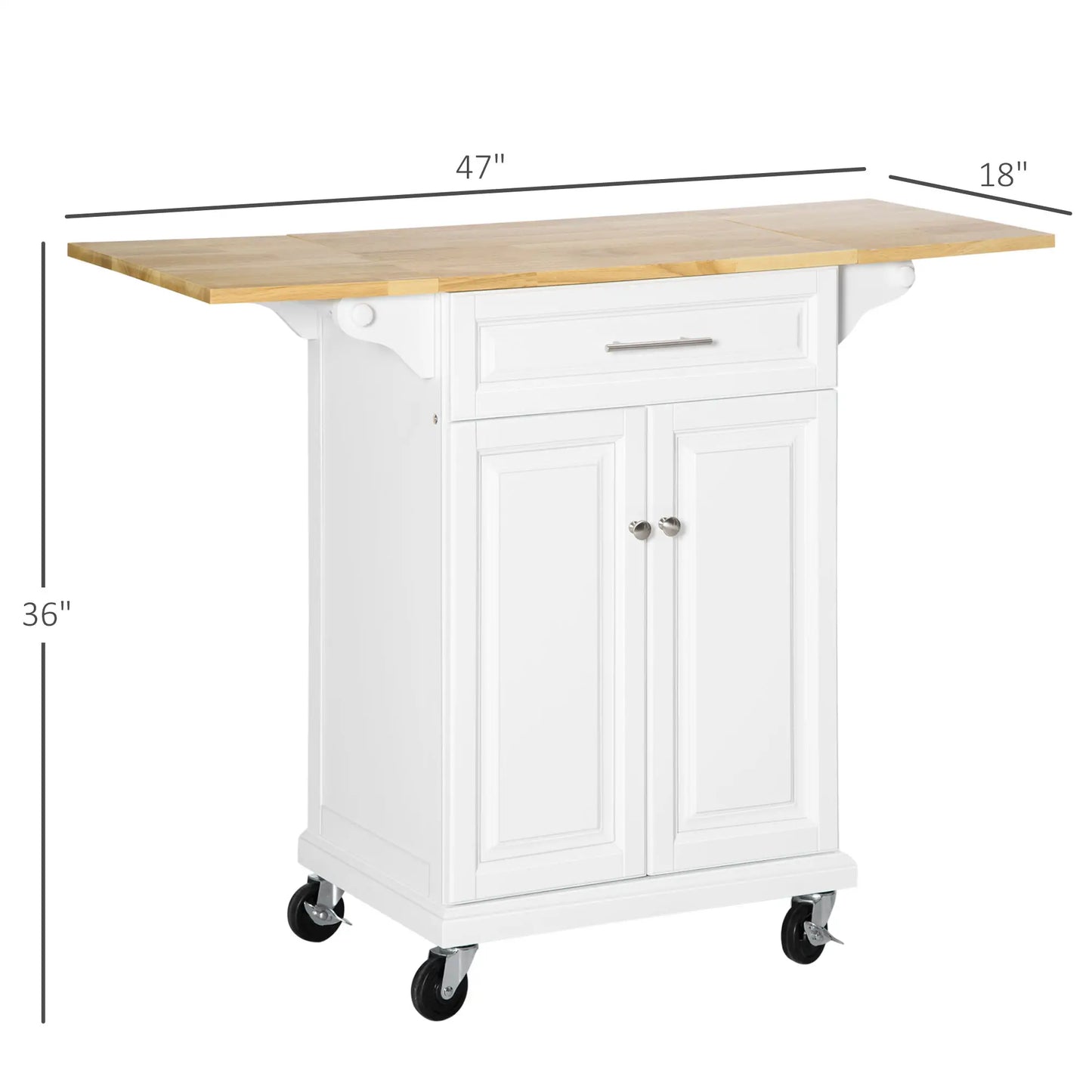 Kitchen Island Cart, Wheels, Extended Counter, Drawer, Towel Racks Kitchen Islands & Kitchen Carts at Gallery Canada