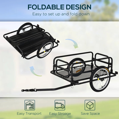 Folding Bicycle Cargo Trailer, Utility Bike Cart, Black Bike Cargo Trailers at Gallery Canada