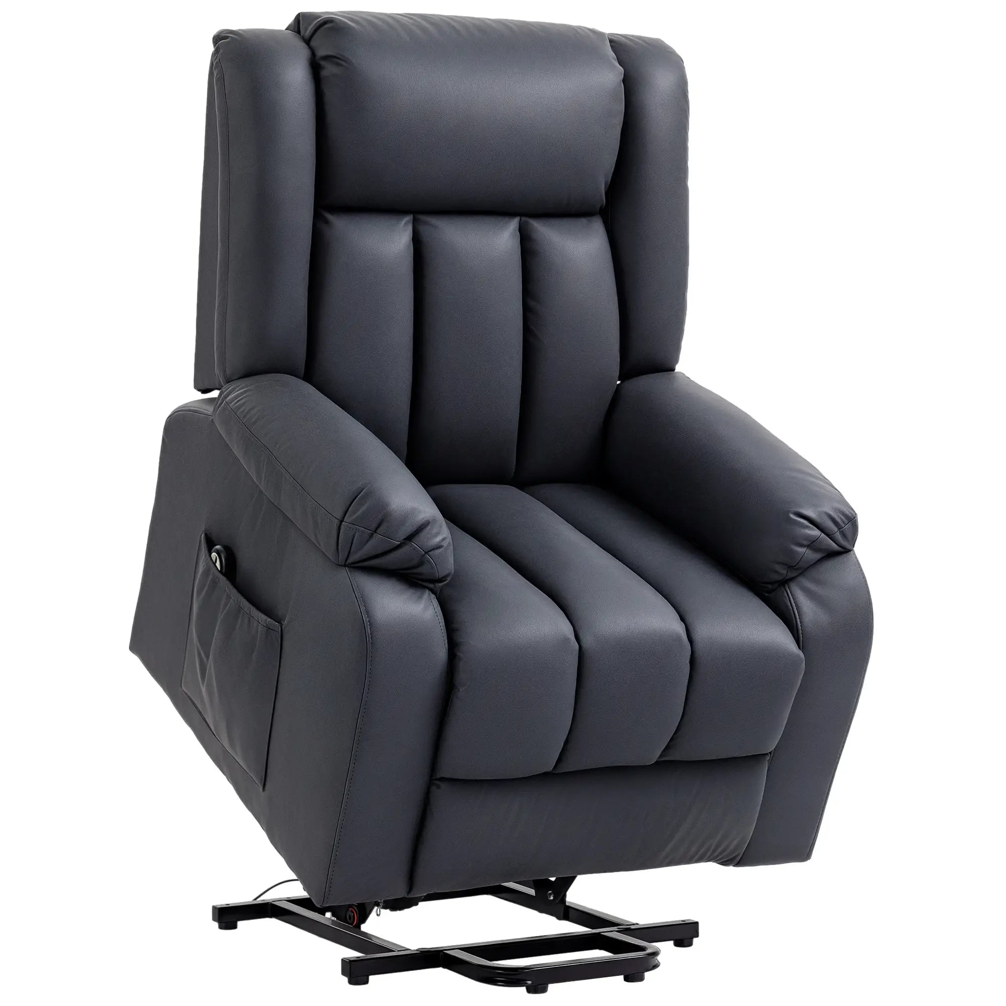 Electric Recliner Chair, Microfibre Upholstery, Remote, Charcoal Grey Electric Power Lift Chairs at Gallery Canada