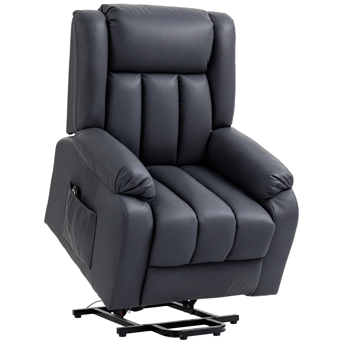 Electric Recliner Chair, Microfibre Upholstery, Remote, Charcoal Grey Electric Power Lift Chairs at Gallery Canada