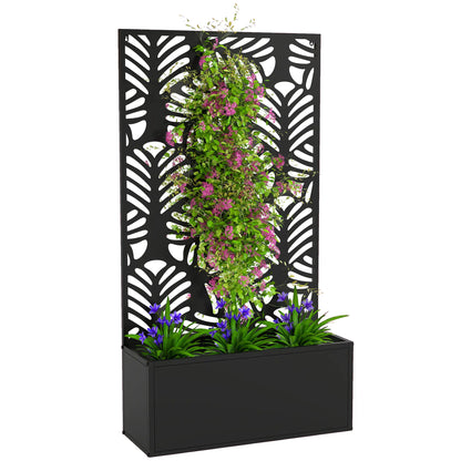 Metal Garden Bed With Trellis, Freestanding Or Wall Mounted Galvanized Planter Boxes at Gallery Canada