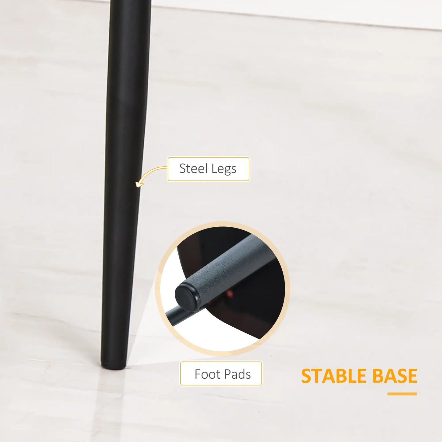 Modern Dining Chairs Set of 2, PU Leather, Metal Legs, Grey Bar Stools at Gallery Canada