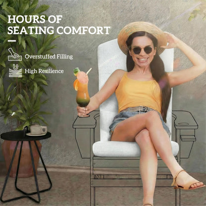 Adirondack Chair Replacement Cushion, With Back And Ties, Light Grey Patio Chair Cushions at Gallery Canada