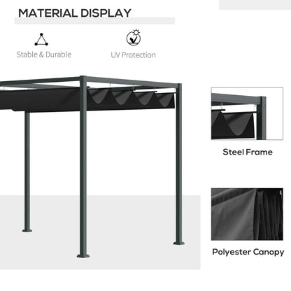 Pergola Shade 10x7, Modern Outdoor Shelter, Black Pergolas at Gallery Canada