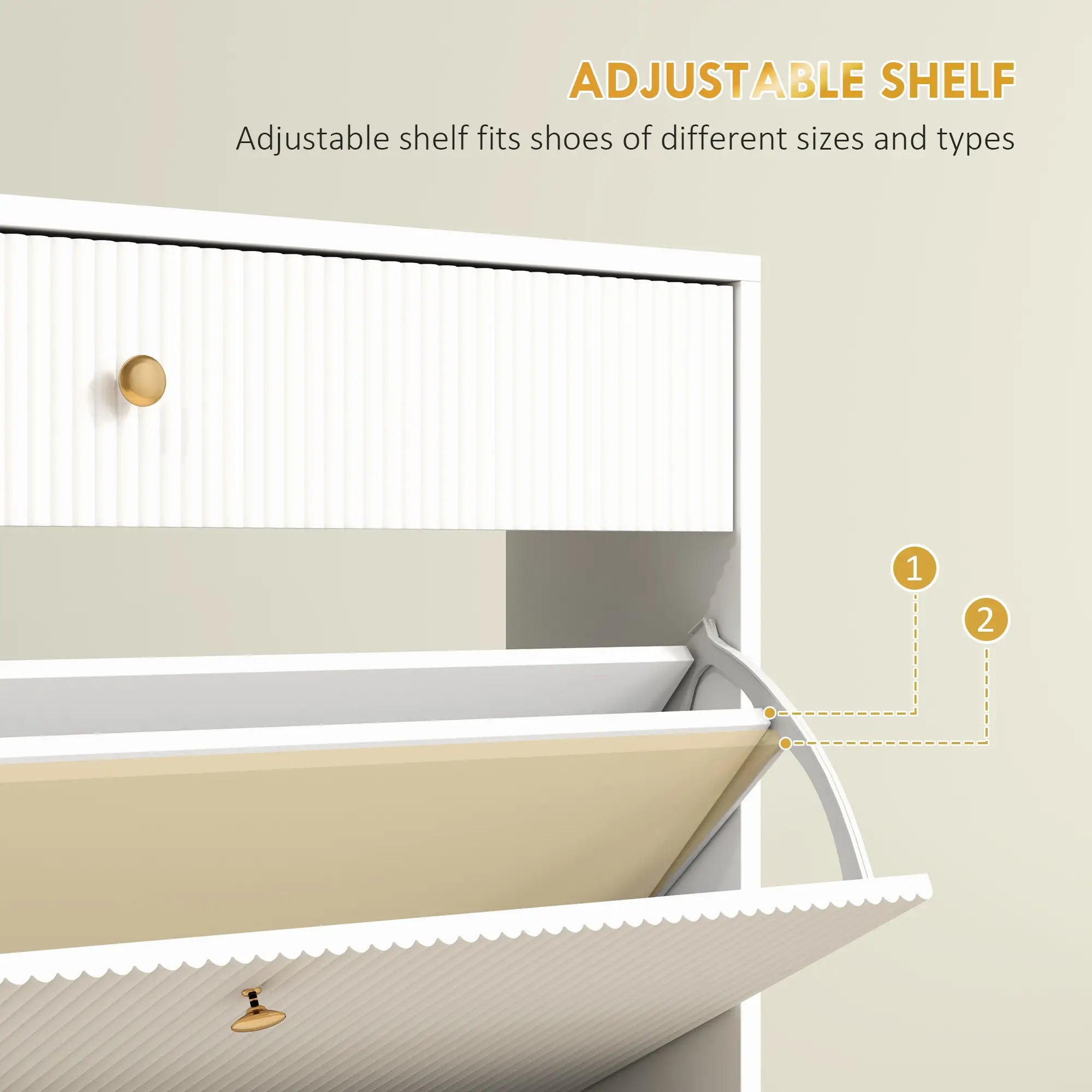 Narrow Shoe Storage Cabinet, Adjustable Shelves, 12 Pairs, White Shoe Storage Cabinets & Racks at Gallery Canada