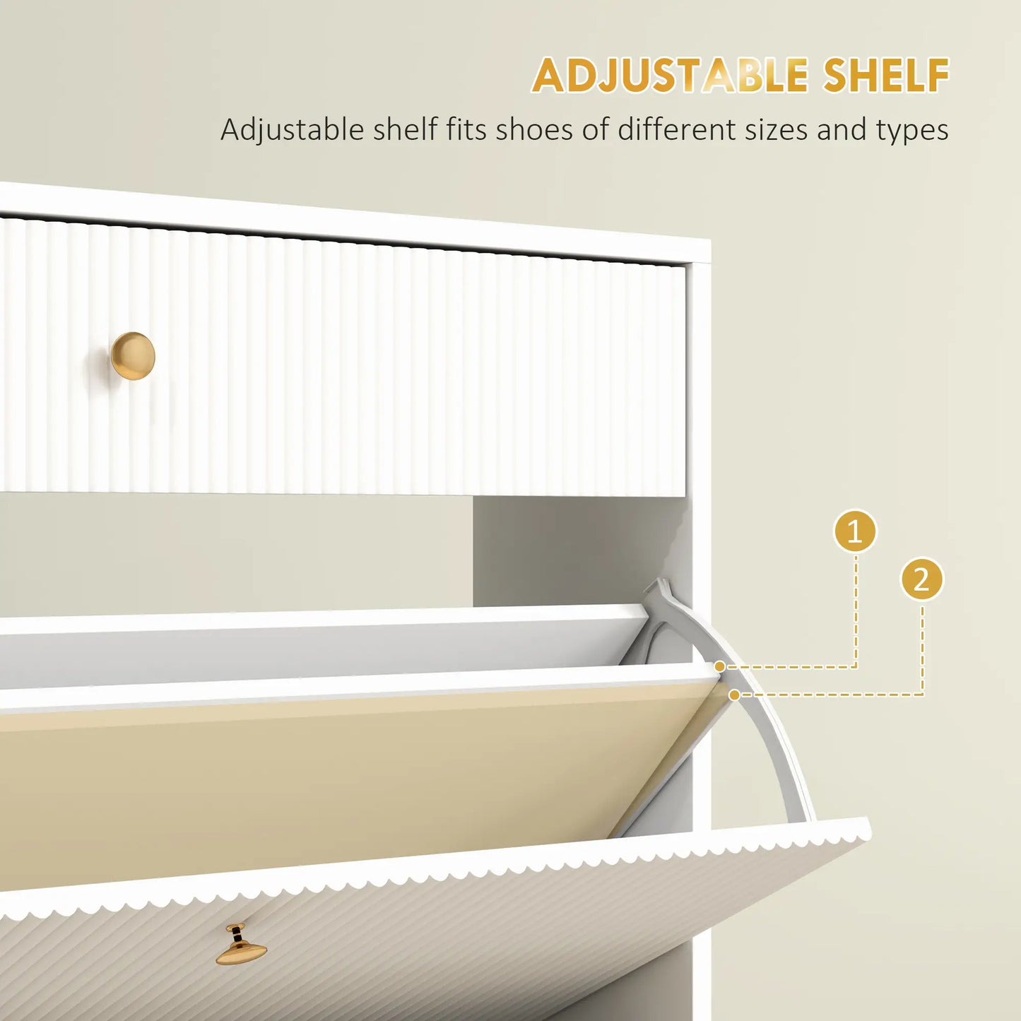 Narrow Shoe Storage Cabinet, Adjustable Shelves, 12 Pairs, White Shoe Storage Cabinets & Racks at Gallery Canada