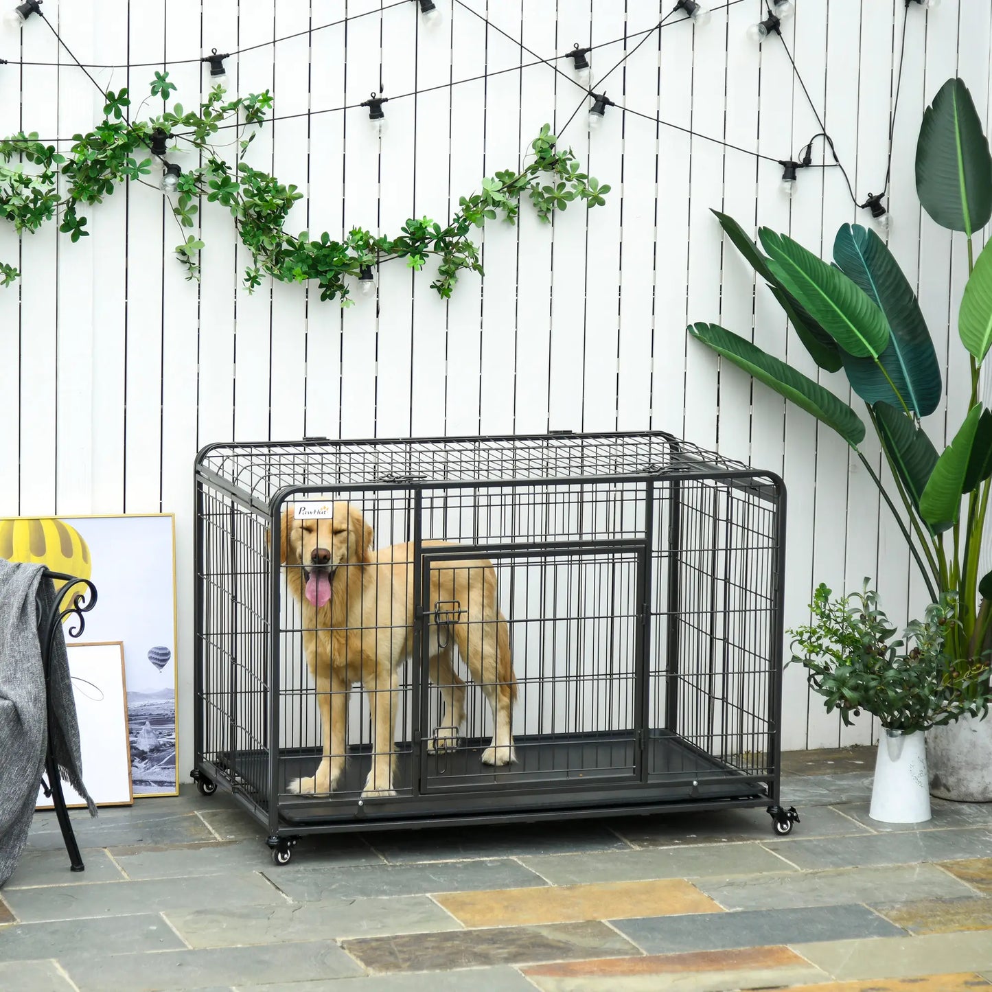 Heavy Duty Folding Dog Crate, Extra Large, 49" x 30" x 32" Houses, Kennels & Pens at Gallery Canada