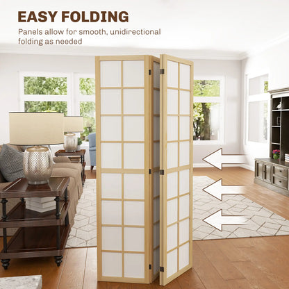 4 Panel Room Divider, 5.6 ft, Folding Partition for Home, Office, Bedroom Room Dividers at Gallery Canada